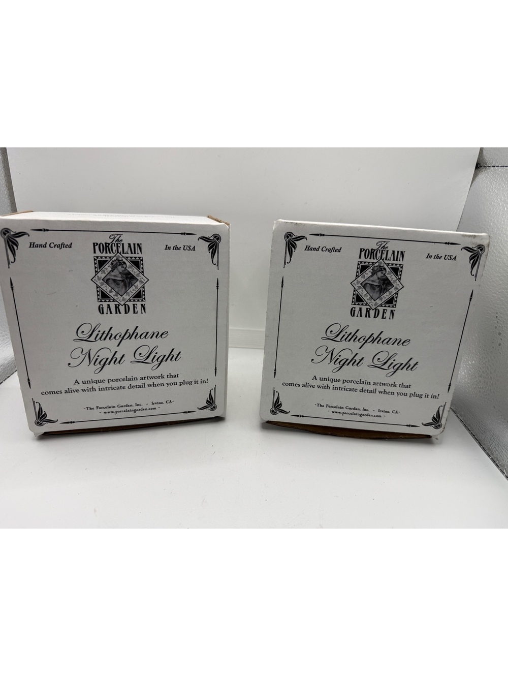 The Porcelain Garden Lithophane Night Light Set of 2